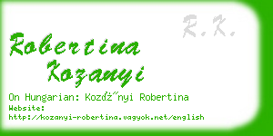 robertina kozanyi business card
